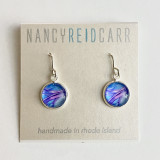 Blue/Purple Drop Abstract Earrings