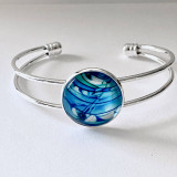 Blue Abstract Bangle
