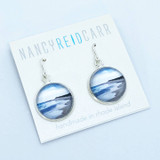 Ocean Drop Earrings-Silver Tide