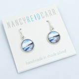 Ocean Drop Earrings-Silver Tide
