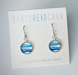 Watercolor Drop Earrings-Blue Breeze