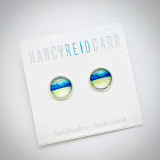 Watercolor Post Earrings-Bright Horizon
