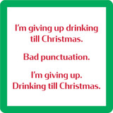 Christmas Punctuation Coaster