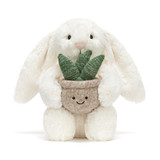 Cream Bunny With Plant