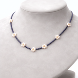 Flower Necklace-Sapphire