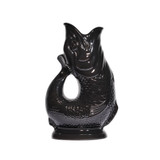 Black Gluggle Jug-Large-Gurgling Fish Pitcher
