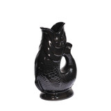 Black Gluggle Jug-Large-Gurgling Fish Pitcher