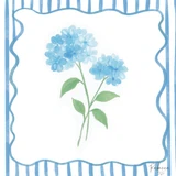 Mahjong Mat- Blue Hydrangea