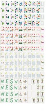 Doggie Dog Mahjong Tiles With Bag