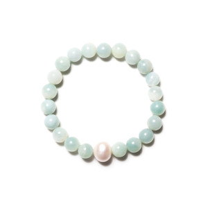 Amazonite Bracelet With Freshwater Pearl