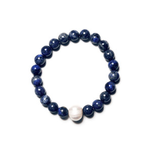 Lapis Lazuli Bracelet With Freshwater Pearl Lapis Lazuli Bracelet With Freshwater Pearl