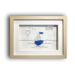 Sea Glass Art Sail Away