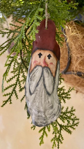 Santa Oyster Shell Ornament
