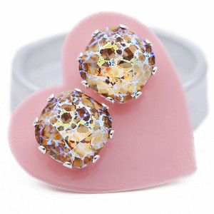 Caramel Patina Cushion Earring