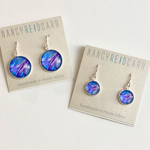 Blue/Purple Drop Abstract Earrings Blue/Purple Drop Abstract Earrings