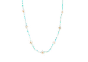 Flower Necklace-Amazonite