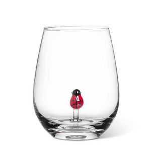 Ladybug Icon Stemless Wine Glass Ladybug Icon Stemless Wine Glass