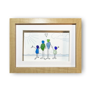 Sea Glass Art Family of 4