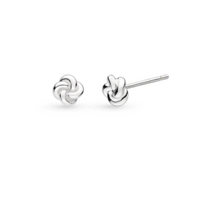 Marina Tide Knot Stud Earrings-Silver Marina Tide Knot Stud Earrings-Silver