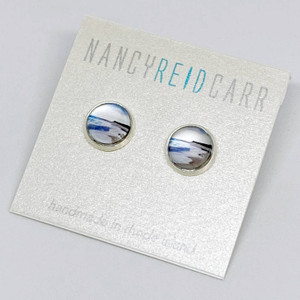 Ocean Post Earrings-Silver Tide Ocean Post Earrings-Silver Tide