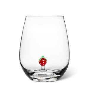 Strawberry Icon Stemless Wine Glass Strawberry Icon Stemless Wine Glass