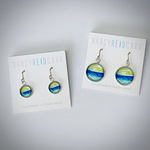 Watercolor Drop Earrings-Bright Horizon Watercolor Drop Earrings-Bright Horizon