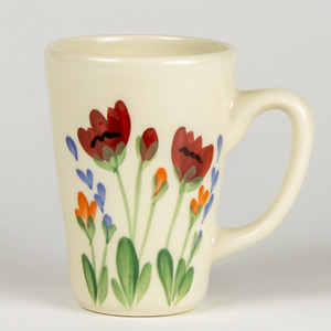 Latte Mug-Red Poppy Latte Mug-Red Poppy