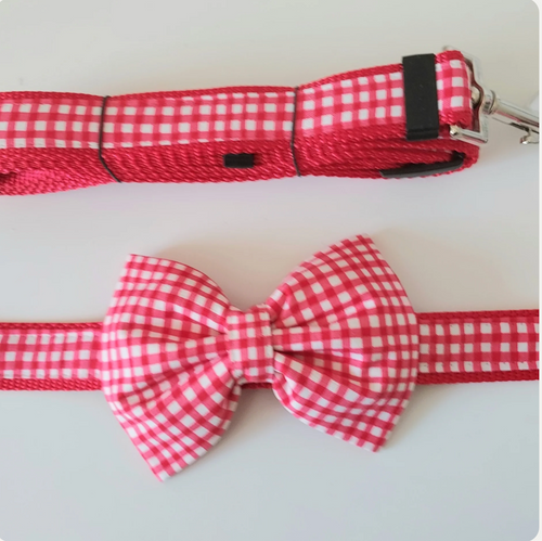 Cherry Check Bowtie