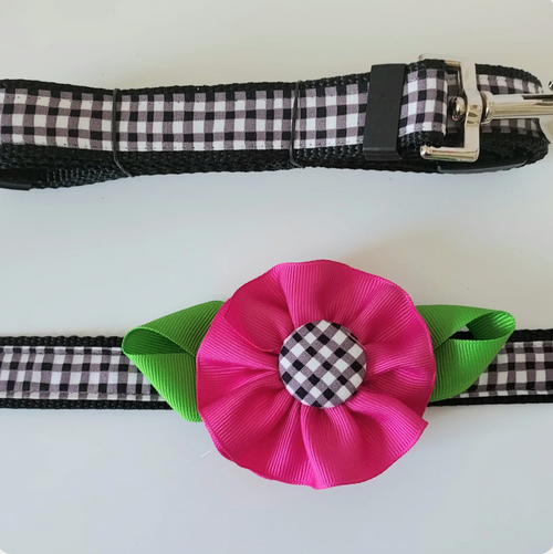Black Check/Pink Flower