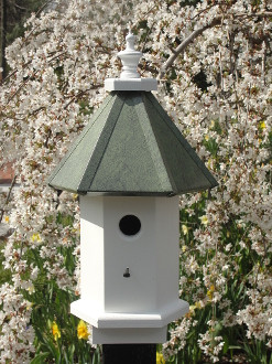 The Allegra birdhouse-patina roof