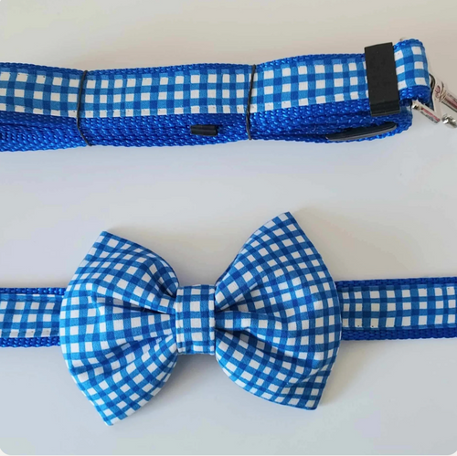 Blueberry Check Bowtie