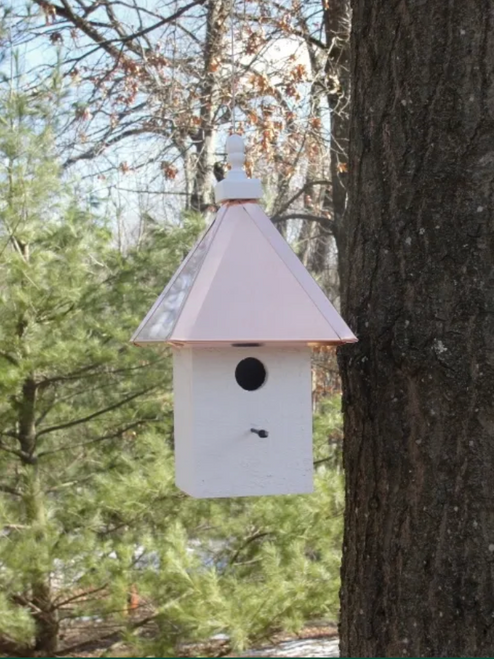 The Stella Hanging Birdhouse-Bright Copper Roof