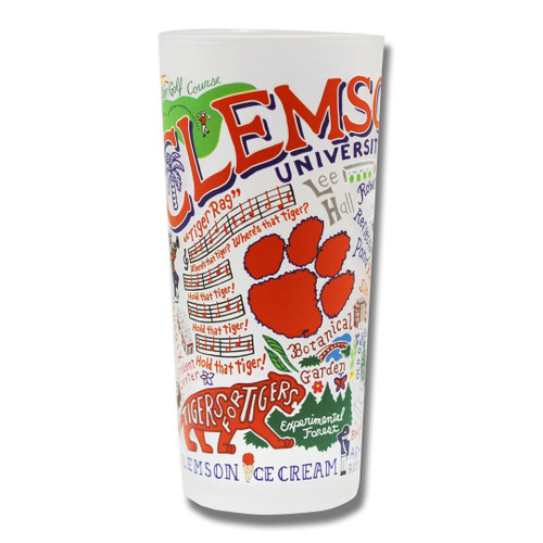 Clemson Drinking Glass