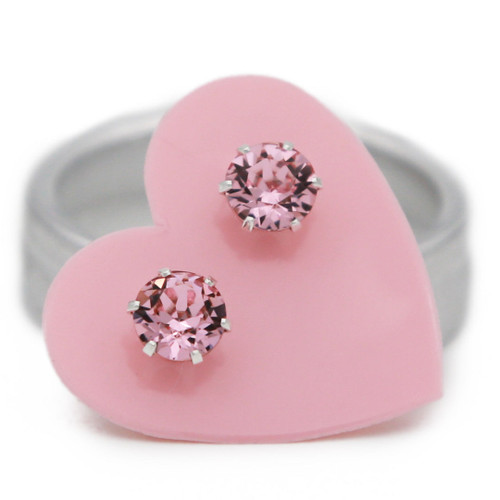 Ultra Mini Bling Earring-Light Pink