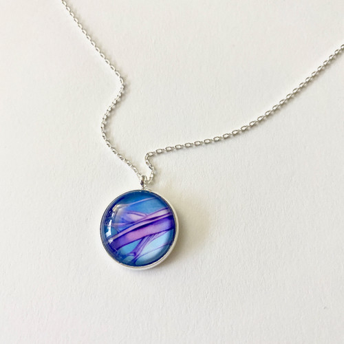 Blue/Purple Abstract Necklace