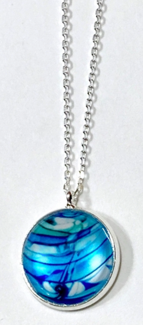 Blue Abstract Necklace