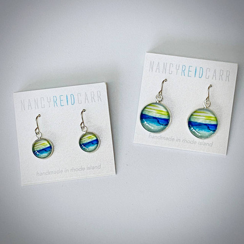 Watercolor Drop Earrings-Bright Horizon