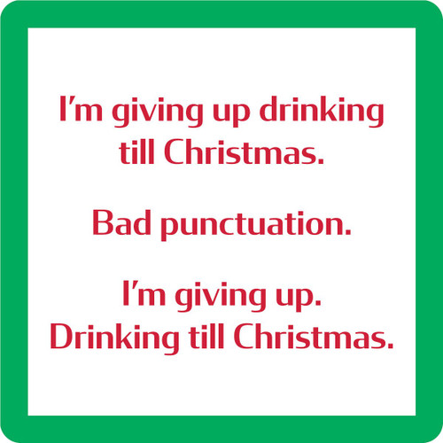 Christmas Punctuation Coaster