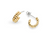 Marina Rope Stud Hoop Earrings-Golden
