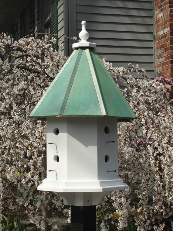 The Maria birdhouse-patina roof