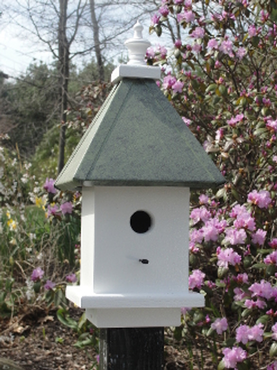 The Concord birdhouse-patina roof