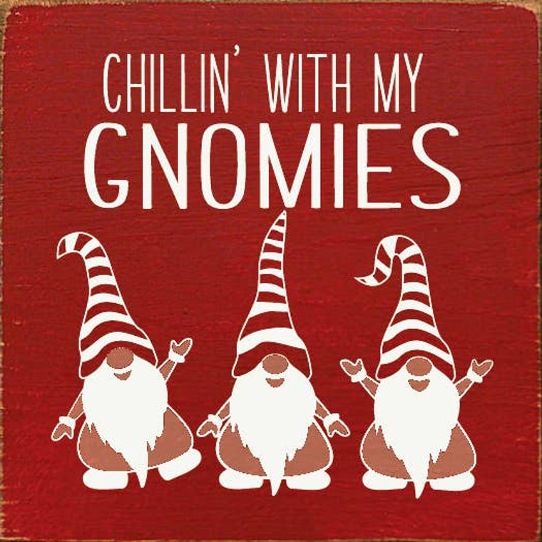 Chillin' with my gnomies-Red/White
