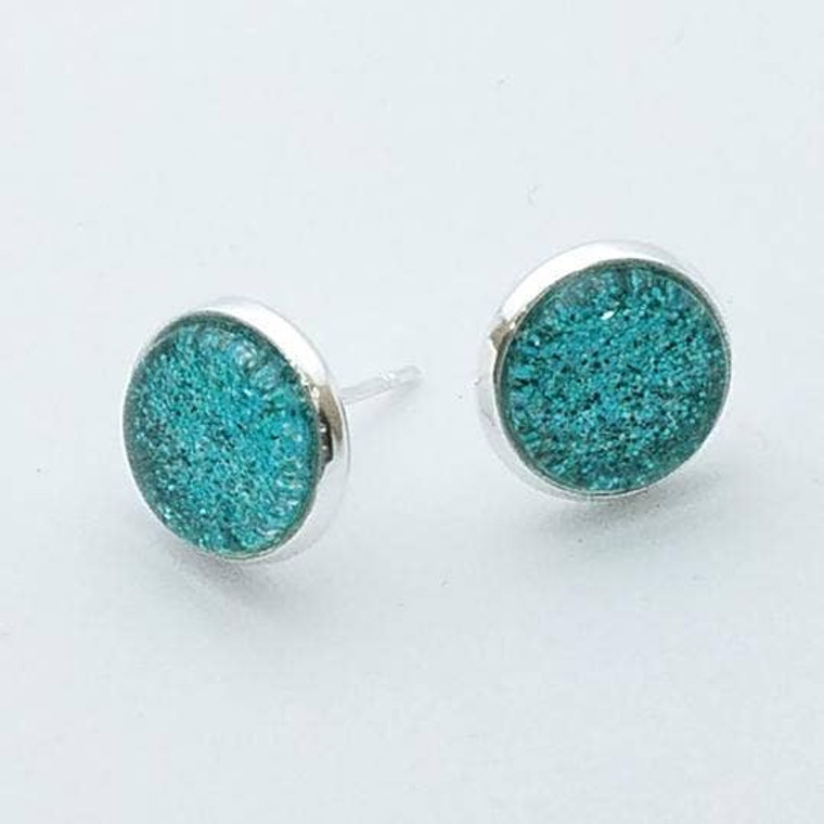 Teal Post Shimmer Earrings