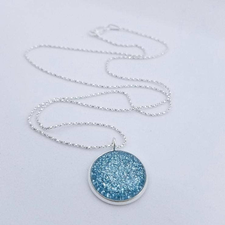 Sky Blue Shimmer Necklace