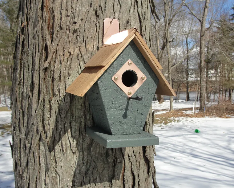 The Cottage Birdhouse-Hunter Green