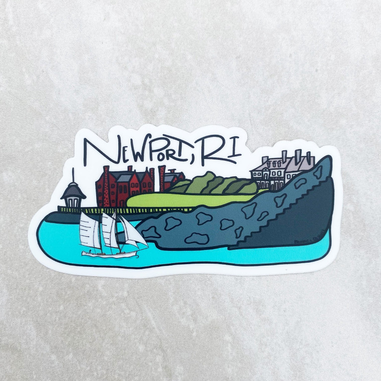 Cliff Walk, Newport RI Sticker