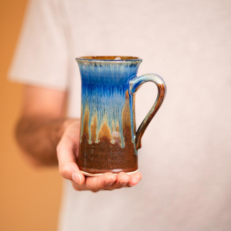 Straight Mug-Amber Blue 