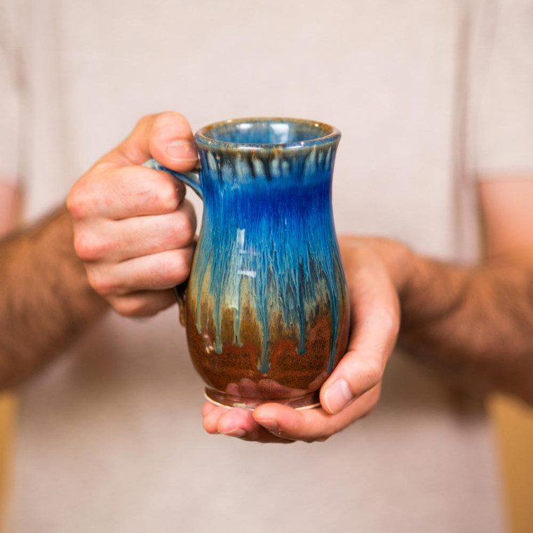 Curved Mug-Amber Blue 