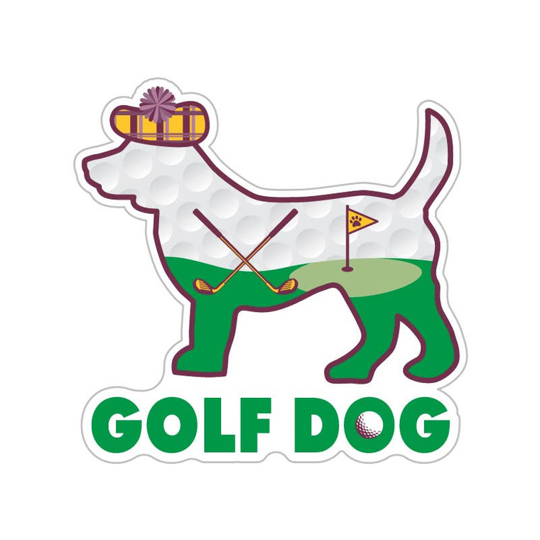 Golf Dog Sticker