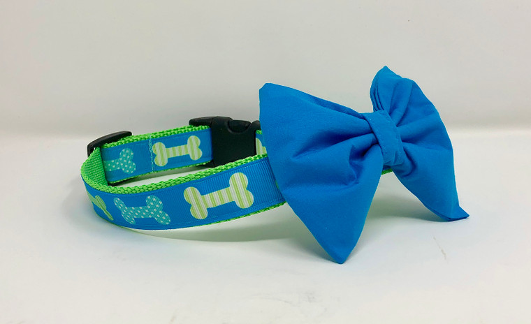 Dog Collar-Dog Bones Bowtie